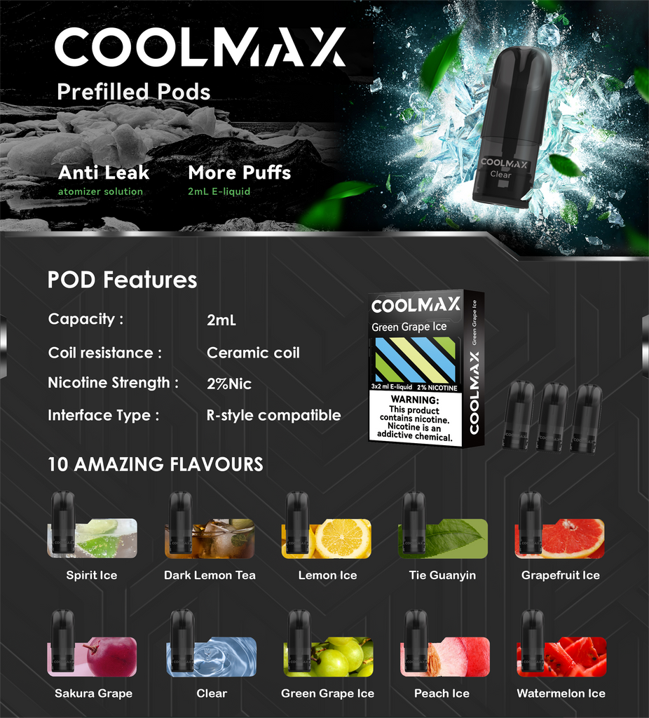 COOLMAX  Prefilled Pods - Super Cool Flavors