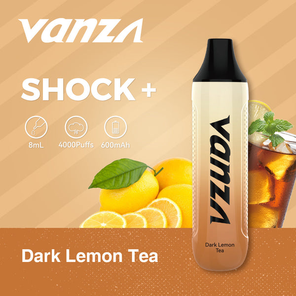 Vanza Shock+ Rechargeable Disposable Vape Dark Lemon Tea