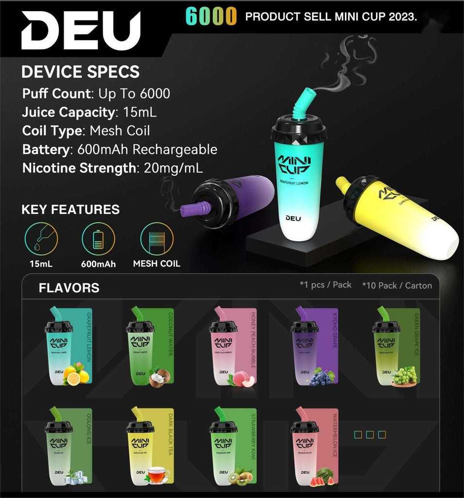 DEU Mini Cup-6000Puffs Fruity Disposable Vape